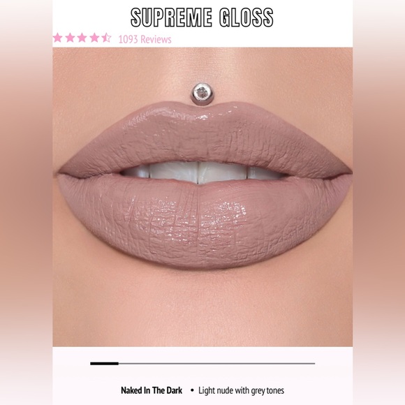 JEFFREE STAR COSMETICS NIB SUPREME LIP GLOSS NAKED IN THE DARK - Picture 1 of 6